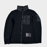 Utility Pocket Wool Zip Jumper Black
