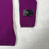 Chunky Ribbed Crewneck Jumper Purple