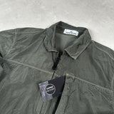 Nylon Metal Pocket Overshirt Green