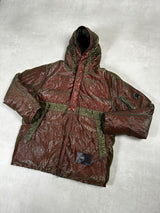 Kan - D Hooded Down Jacket Red & Green