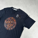 Camo Compass Print T - Shirt Black
