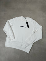 Spell Out Rubber Logo Sweatshirt White