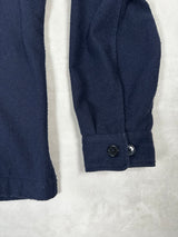 Wool Blend Overshirt Navy