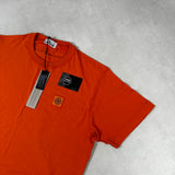 Compass Patch Logo T - Shirt Orange