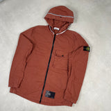Old Dye Hooded Overshirt Burnt Orange