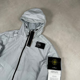 Garment Dyed Crinkle Reps NY Hooded Jacket Ice Blue