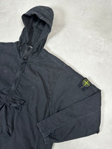 Canvas Cotton Hooded Smock Black