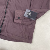 Garment Dyed Lined Overshirt Burgundy