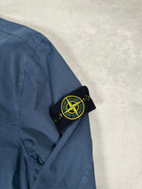 Supima Cotton Twill Stretch Overshirt Blue