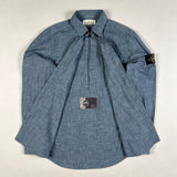 Stone Island - Chambray Denim Button Shirt Blue