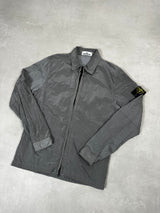 Nylon Metal Lined Overshirt Silver
