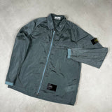 Econyl Nylon Metal Overshirt Light Blue