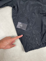Nylon Metal Smock Pullover Black