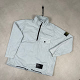 Garment Dyed 1/2 Zip Overshirt Light Blue