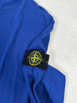 Long Sleeve Arm Badge T - Shirt Blue