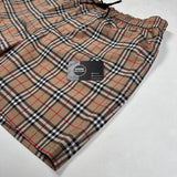 Burberry - check swim shorts beige