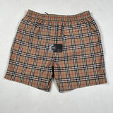 Burberry - check swim shorts beige