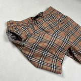 Burberry - check swim shorts beige