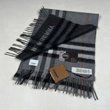 Burberry - giant check reversible scarf grey