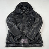 C.P. Company - Leather Goggle Jacket Black