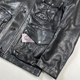 C.P. Company - Leather Goggle Jacket Black