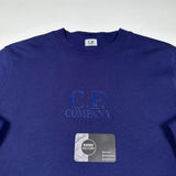 C.P. Company - Logo Print Crewneck Sweatshirt Blue