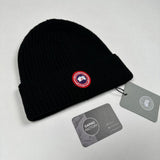 Canada Goose - Arctic Disc Ribbed Beanie Hat Black