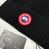 Canada Goose - Arctic Disc Ribbed Beanie Hat Black