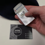 Moncler - Stitched Logo Beanie Hat Blue