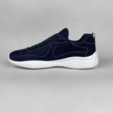 Prada - Americas Cup Rubber Trim Mesh Sneaker Navy