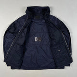 Prada - Logo Plaque Stripe Jacket Navy/Blue