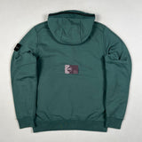 Stone Island - 1/2 Zip Hooded Sweatshirt Green