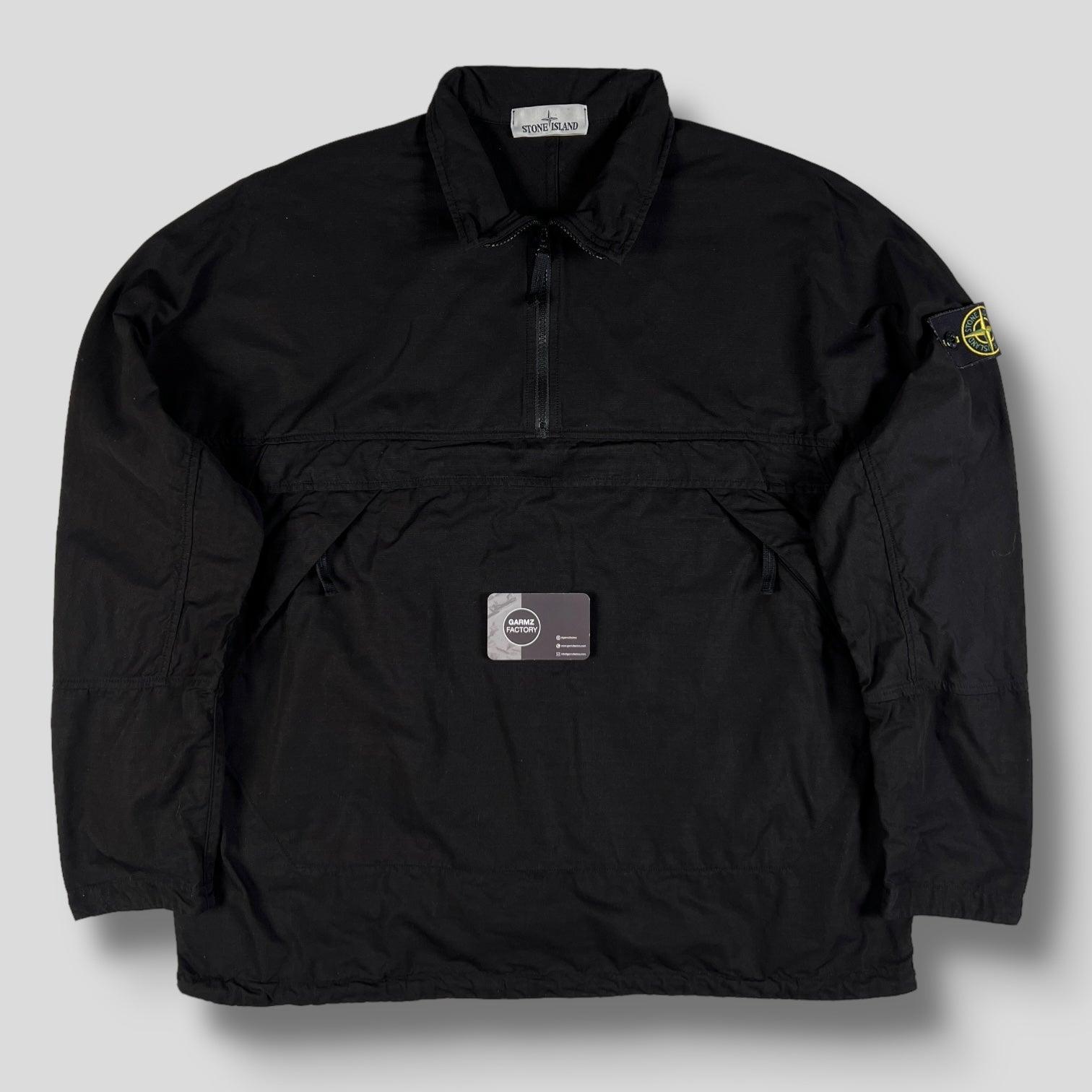 Stone Island 1/4 Zip Pop Ripstop Smock Black – Garmz Factory