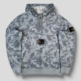 Stone Island - Big Loom Camo Hooded Jumper Sky Blue