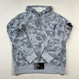 Stone Island - Big Loom Camo Hooded Jumper Sky Blue