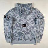 Stone Island - Big Loom Camo Hooded Jumper Sky Blue