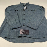 Stone Island - Chambray Denim Button Shirt Blue