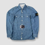 Stone Island - Compass Badge Denim Shirt Blue