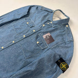Stone Island - Compass Badge Denim Shirt Blue