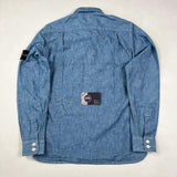 Stone Island - Compass Badge Denim Shirt Blue