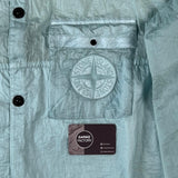 Stone Island - Compass Patch Garment Dyed Overshirt Light Blue