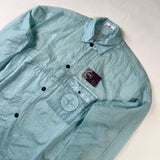 Stone Island - Compass Patch Garment Dyed Overshirt Light Blue