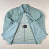Stone Island - Compass Patch Garment Dyed Overshirt Light Blue