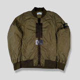 Stone Island - crinkle reps bomber jacket green