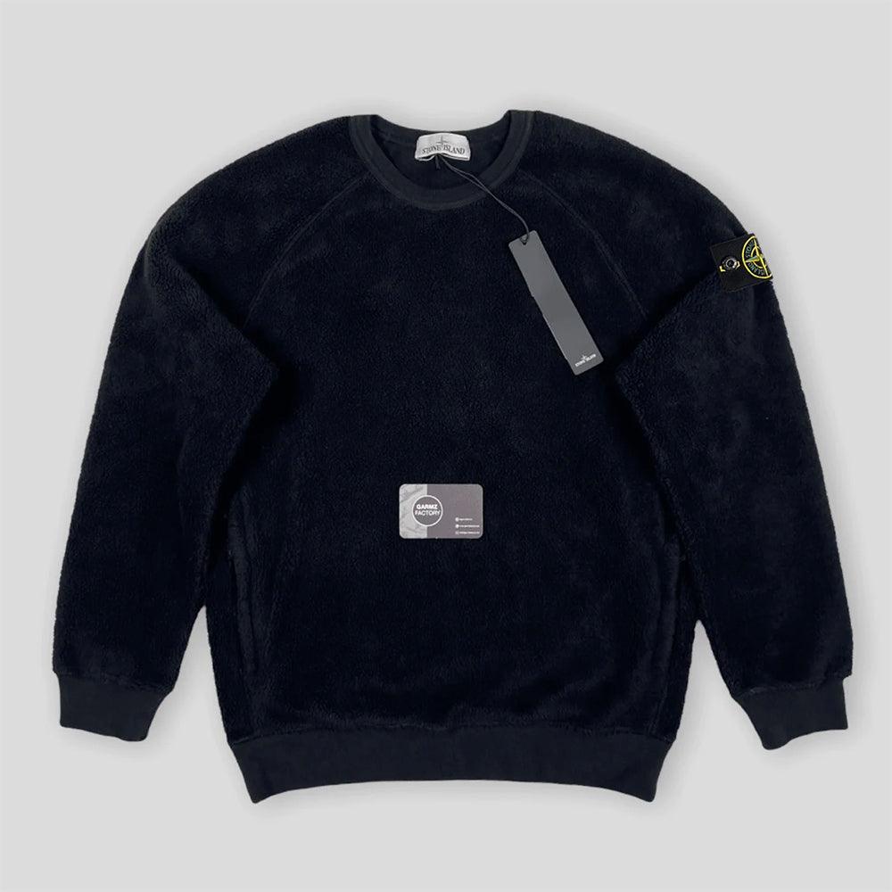 Stone Island Fleece Crewneck Sweatshirt Black – Garmz Factory
