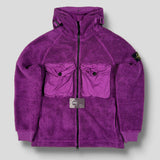 Stone Island - Fleece Hooded Zipped Jacket Purple