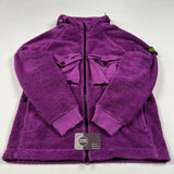 Stone Island - Fleece Hooded Zipped Jacket Purple