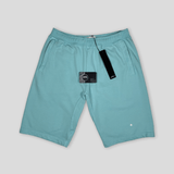 Stone Island - Garment Dyed Compass Logo Shorts Blue
