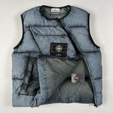 Stone Island - Garment Dyed Crinkle Reps NY Down Gilet With Dust Colour Frost Finish Grey/Blue