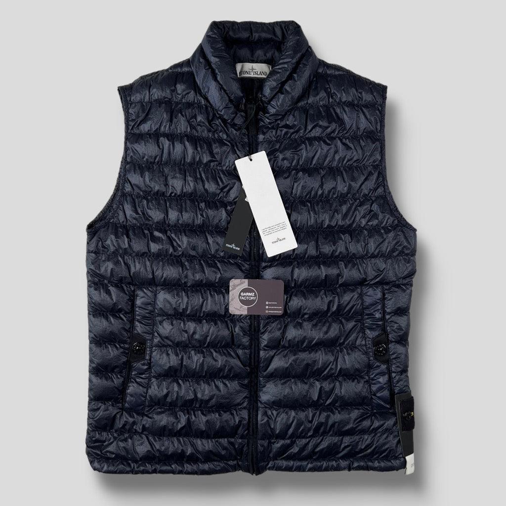 Stone Island Garment Dyed Down Gilet Navy Garmz Factory